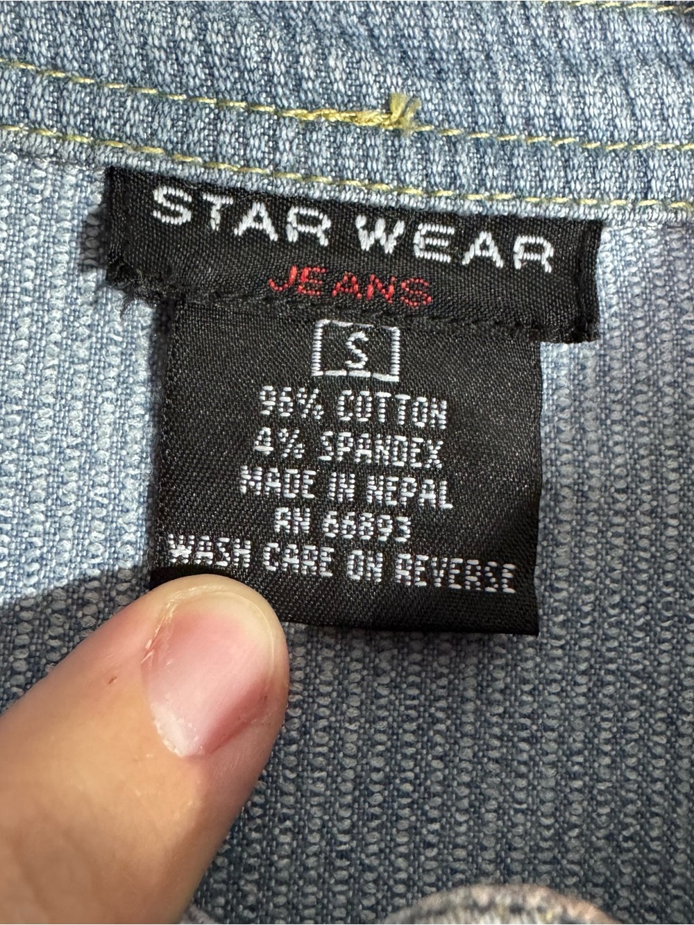 Star Wear Jeans Light Wash Denim Moto Vest Women’s Size Small Y2K Zip Front - Picture 3 of 4